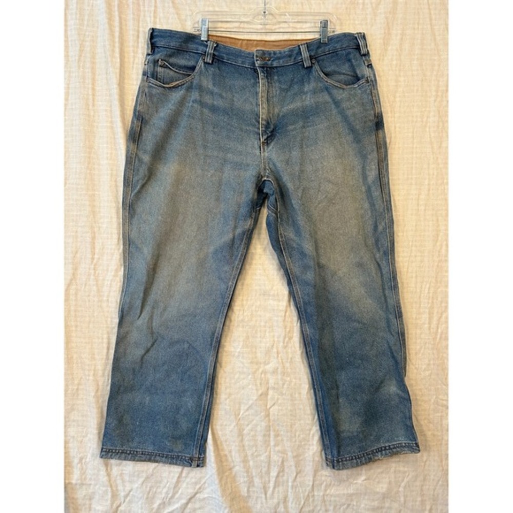Duluth Trading Co Blue Jeans Relaxed Fit Crotch Gusset Mens 42x30 #2010
